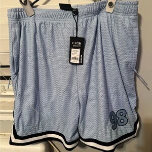 Sky Blue Athletic Men's Shorts with Number Detail